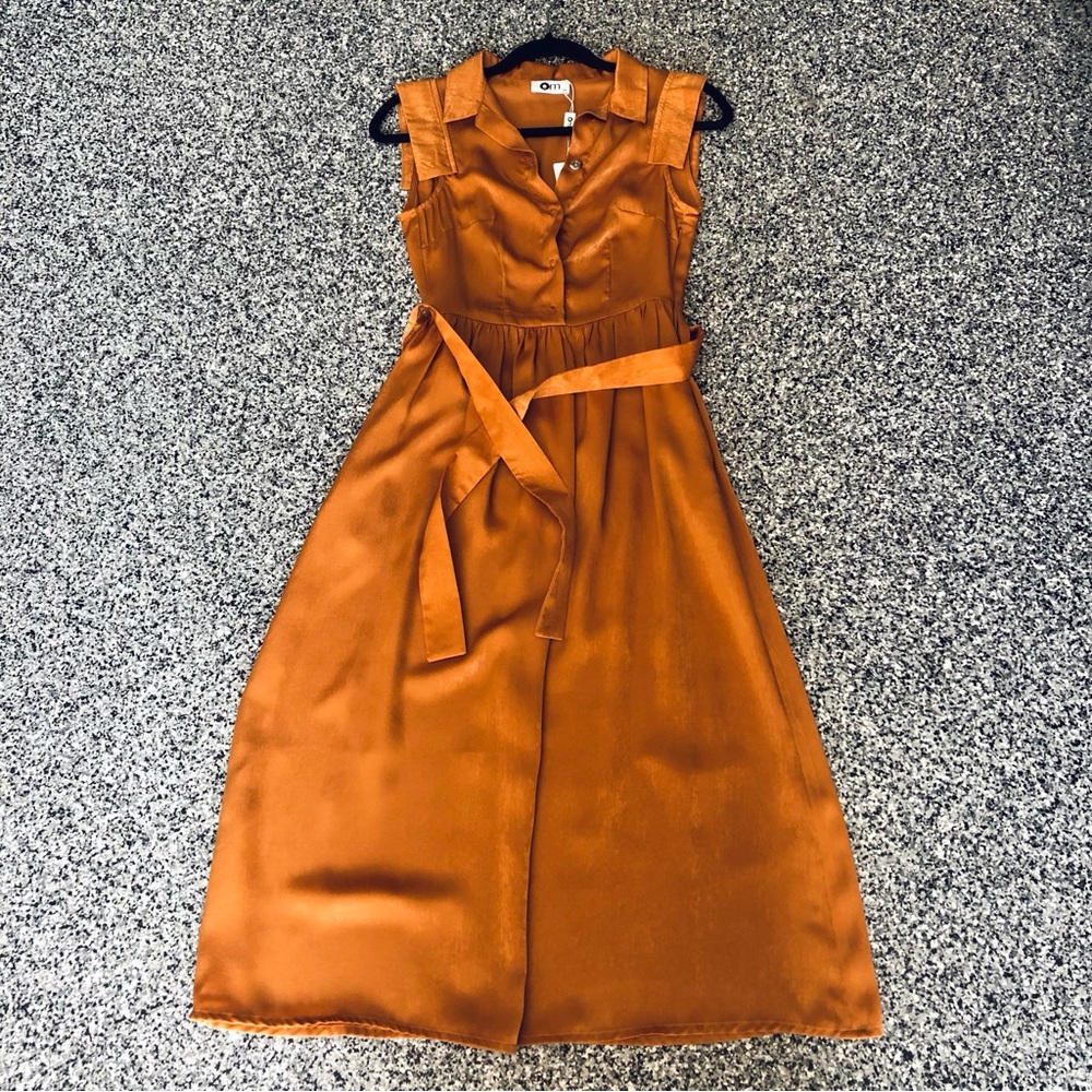 QM by la Luce ✦ Rust Midi Dress from Greece (size 36)